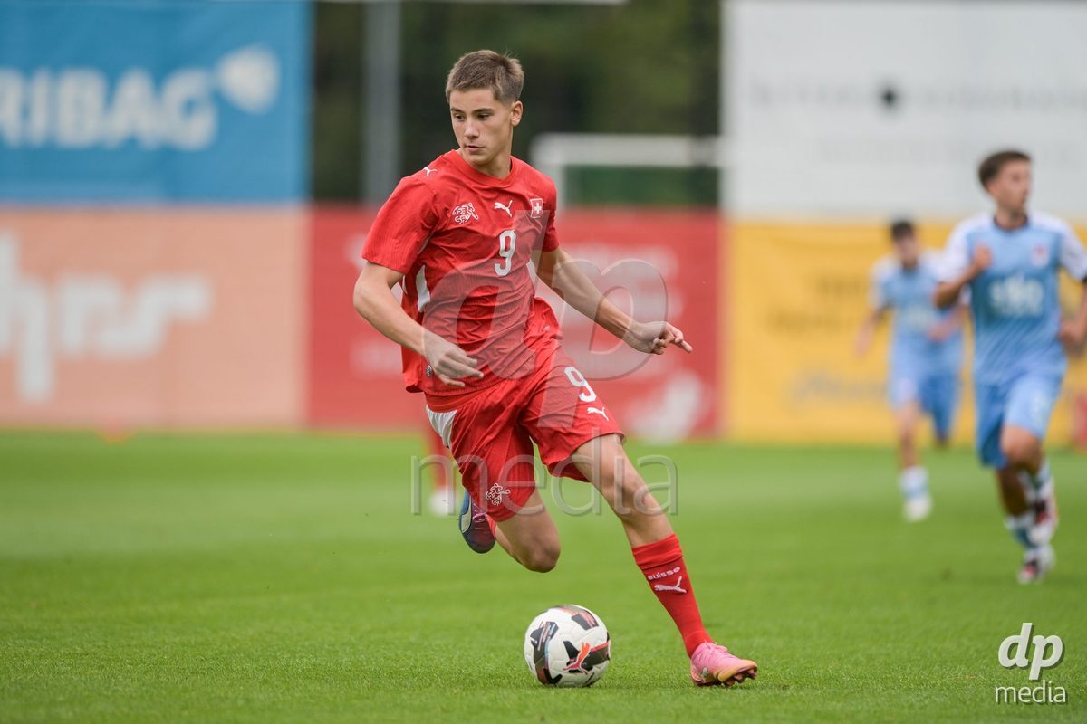 CHUR, SWITZERLAND - September 10: Rafael Rudin of Switzerland during the International friendly match between Switzerland U16 and Luxembourg U16 at Stade de Chur on September 10,2026 in Chur, Switzerland