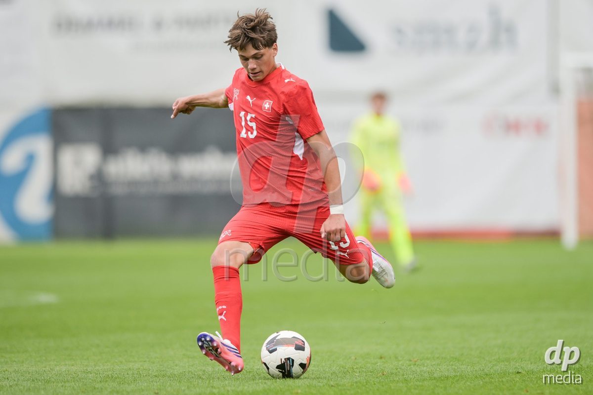 CHUR, SWITZERLAND - September 10: Janosch Marlo Konetzka of Switzerland during the International friendly match between Switzerland U16 and Luxembourg U16 at Stade de Chur on September 10,2026 in Chur, Switzerland