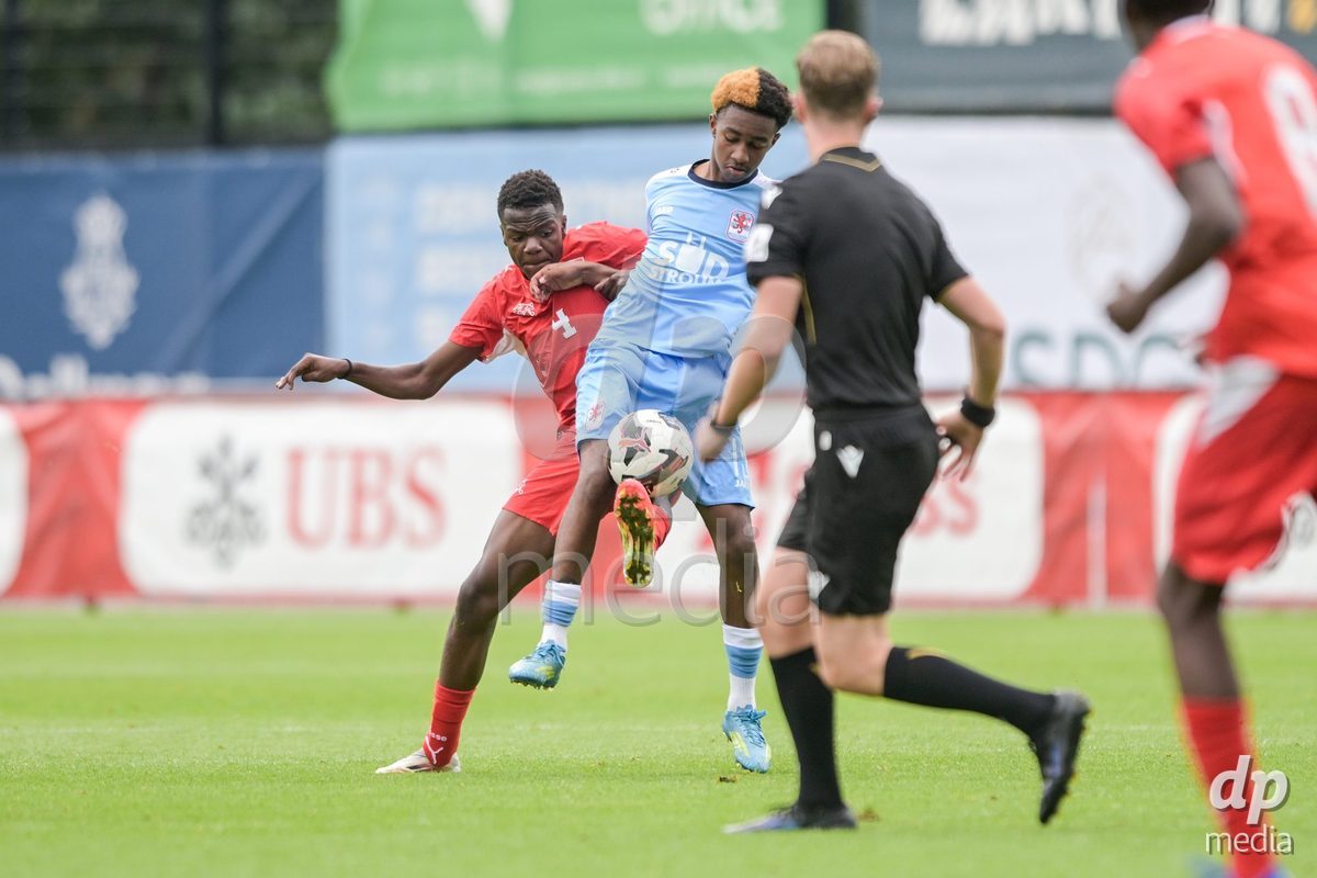 CHUR, SWITZERLAND - September 10: Loic Biaya Selambe of Switzerland during the International friendly match between Switzerland U16 and Luxembourg U16 at Stade de Chur on September 10,2026 in Chur, Switzerland