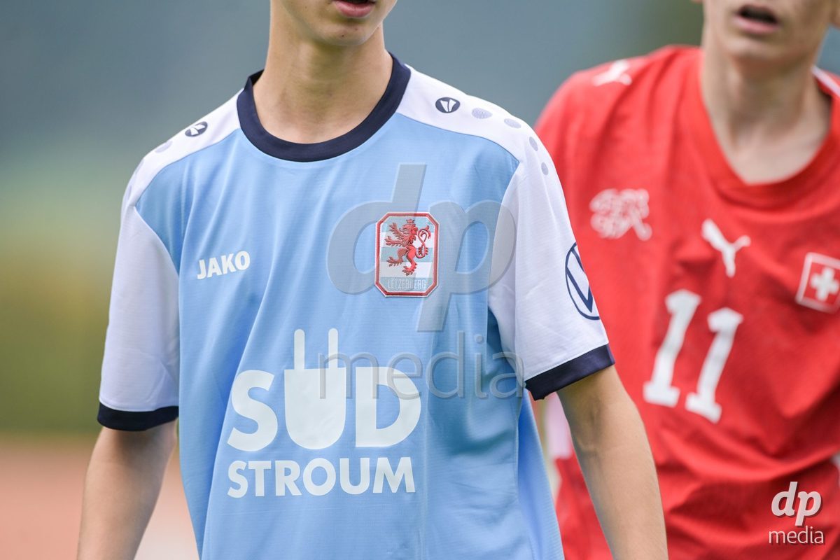 CHUR, SWITZERLAND - September 10: detail of Luxembourg kit during the International friendly match between Switzerland U16 and Luxembourg U16 at Stade de Chur on September 10,2026 in Chur, Switzerland