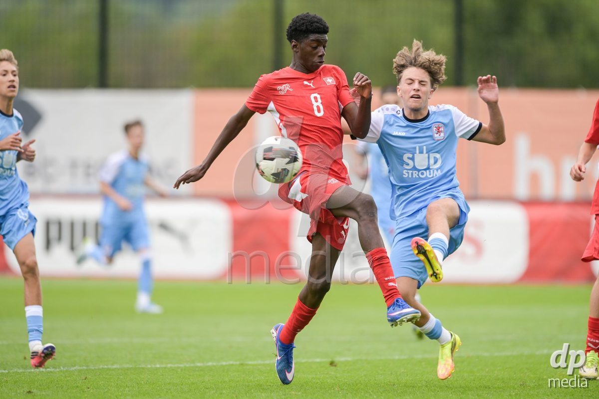 CHUR, SWITZERLAND - September 10: Habib Frank Uchendu Emele of Switzerland during the International friendly match between Switzerland U16 and Luxembourg U16 at Stade de Chur on September 10,2026 in Chur, Switzerland