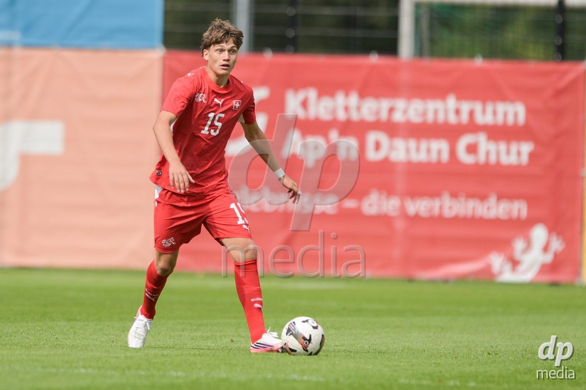 CHUR, SWITZERLAND - September 10: Janosch Marlo Konetzka of Switzerland during the International friendly match between Switzerland U16 and Luxembourg U16 at Stade de Chur on September 10,2026 in Chur, Switzerland