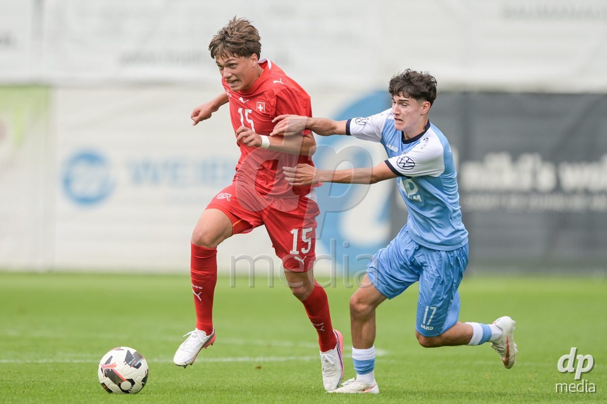 CHUR, SWITZERLAND - September 10: Janosch Marlo Konetzka of Switzerland during the International friendly match between Switzerland U16 and Luxembourg U16 at Stade de Chur on September 10,2026 in Chur, Switzerland