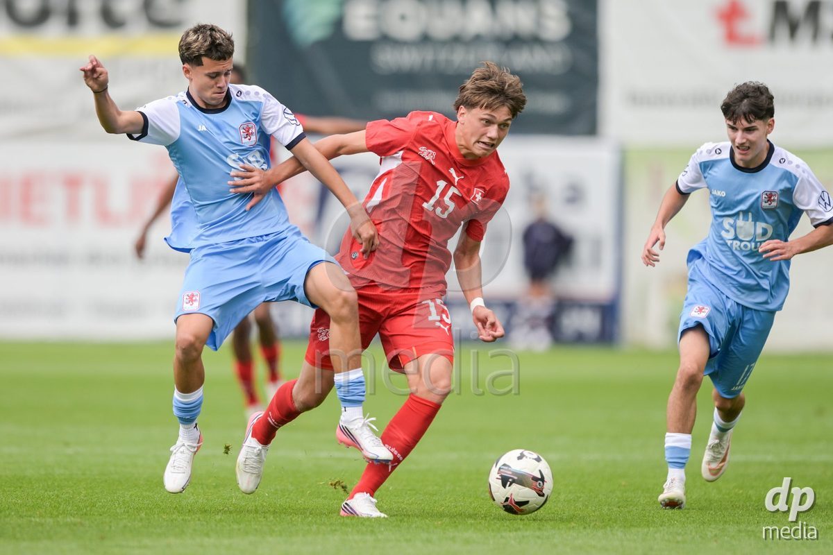 CHUR, SWITZERLAND - September 10: Janosch Marlo Konetzka of Switzerland during the International friendly match between Switzerland U16 and Luxembourg U16 at Stade de Chur on September 10,2026 in Chur, Switzerland