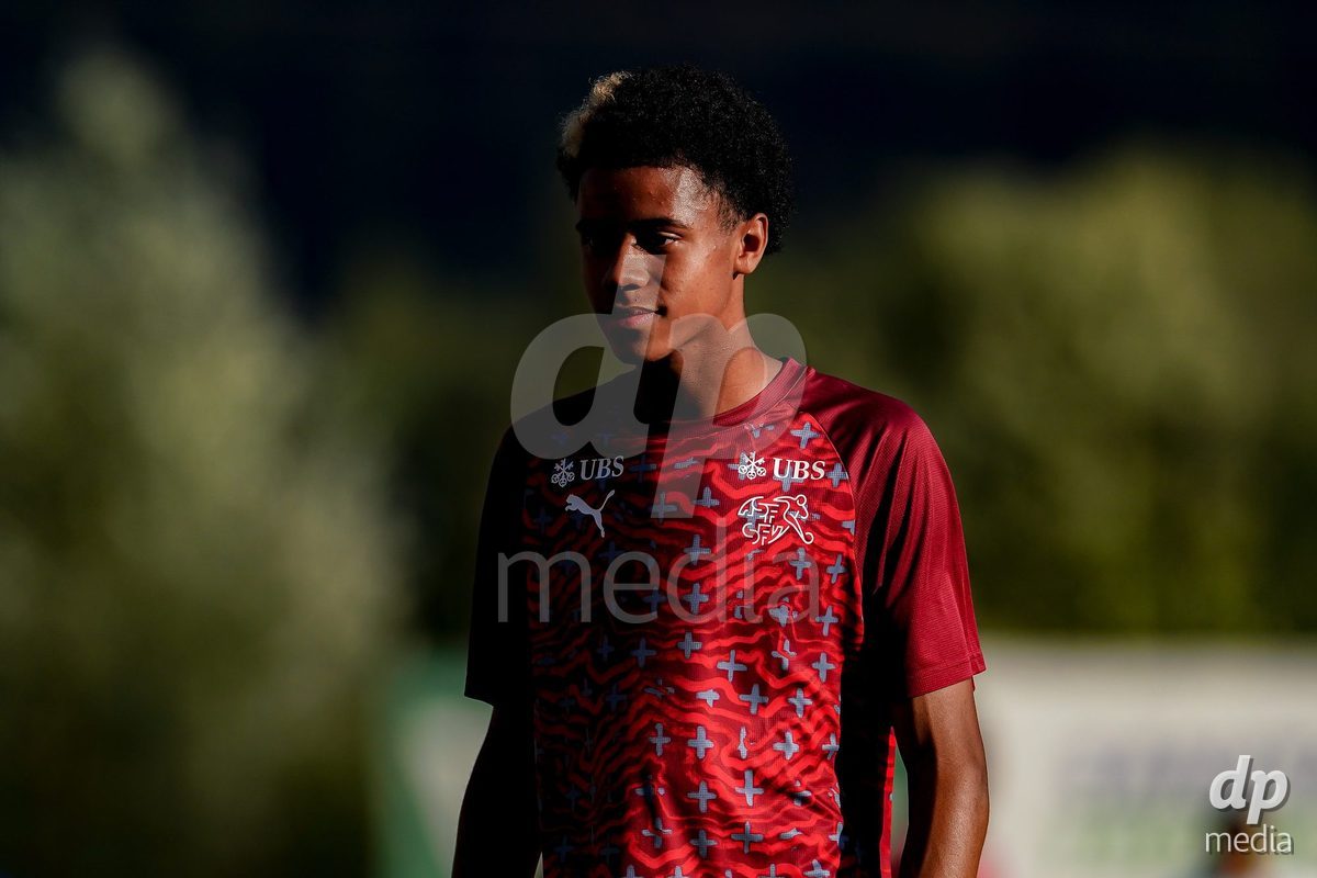 OBERE AU, Switzerland - September 8: Players of Switzerland warming up during the International Friendly U20 match between Switzerland and Luxembourg at TBD on September 8, 2026 in Obere Au, Switzerland.