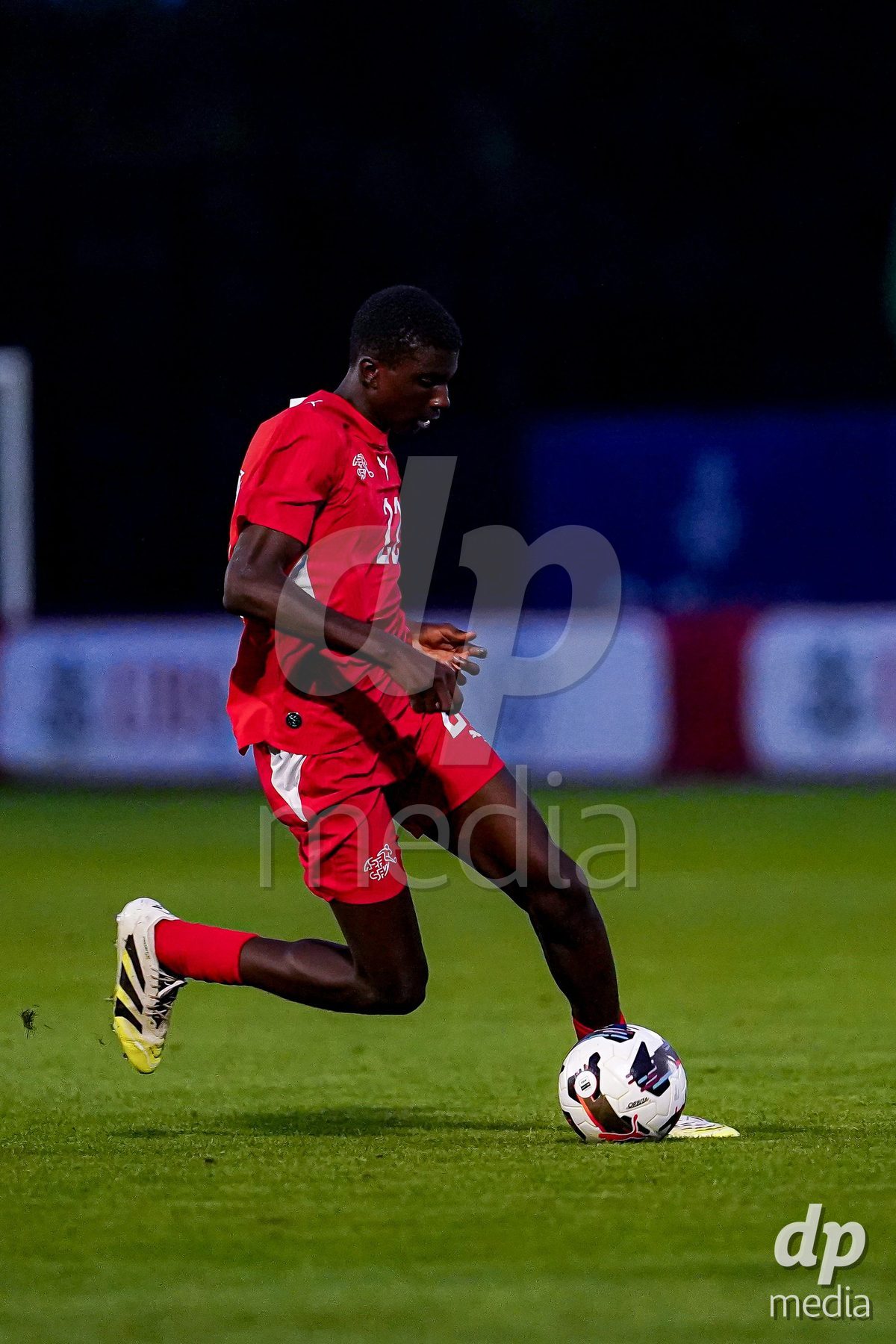 OBERE AU, Switzerland - September 8: Marc-Sébastien Massée (Marc-Sebastien Massee) of Switzerland controls the ball during the International Friendly U20 match between Switzerland and Luxembourg at TBD on September 8, 2026 in Obere Au, Switzerland.