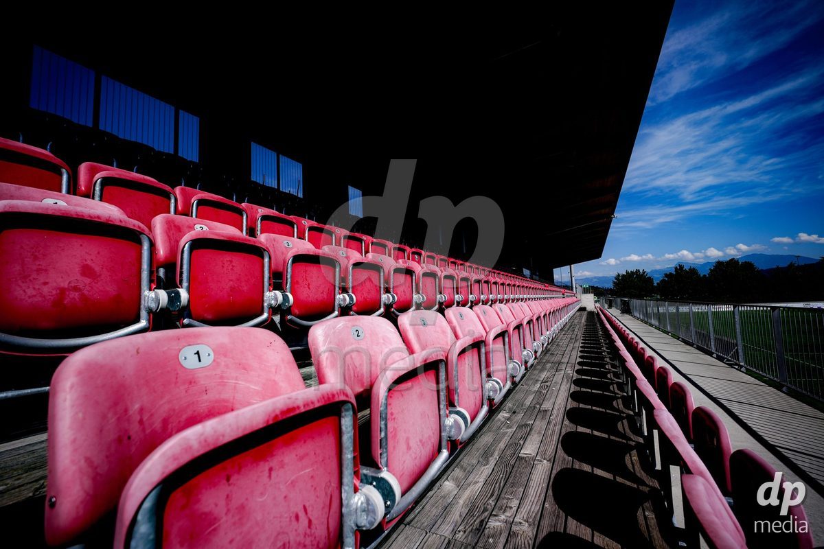 Rapperswil, Switzerland - September 12: General view of Grünfeld stadium prior to the AXA Women's Super League match between FC Rapperswil-Jona and Servette FC Chenois Feminin at Stadion Grünfeld on September 12, 2026 in Rapperswil, Switzerland.