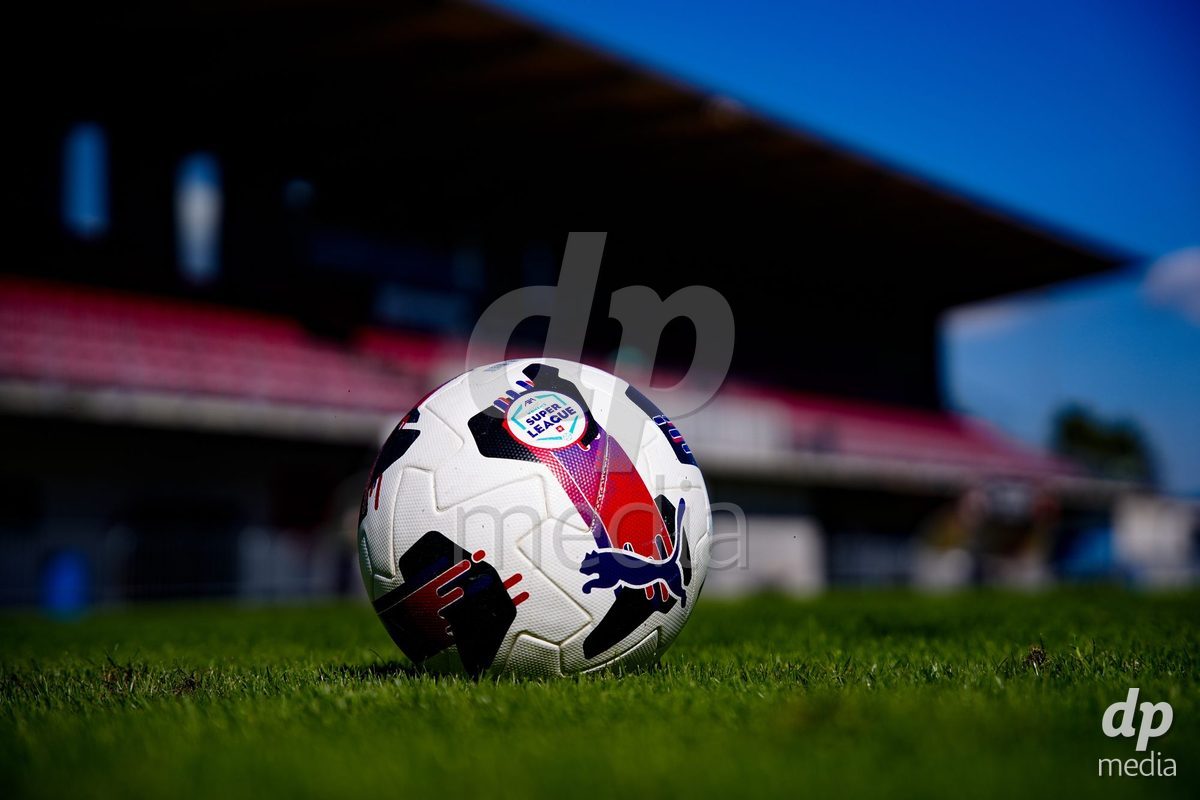 Rapperswil, Switzerland - September 12: AXA Women's Super League official match ball during the AXA Women's Super League match between FC Rapperswil-Jona and Servette FC Chenois Feminin at Stadion Grünfeld on September 12, 2026 in Rapperswil, Switzerland.