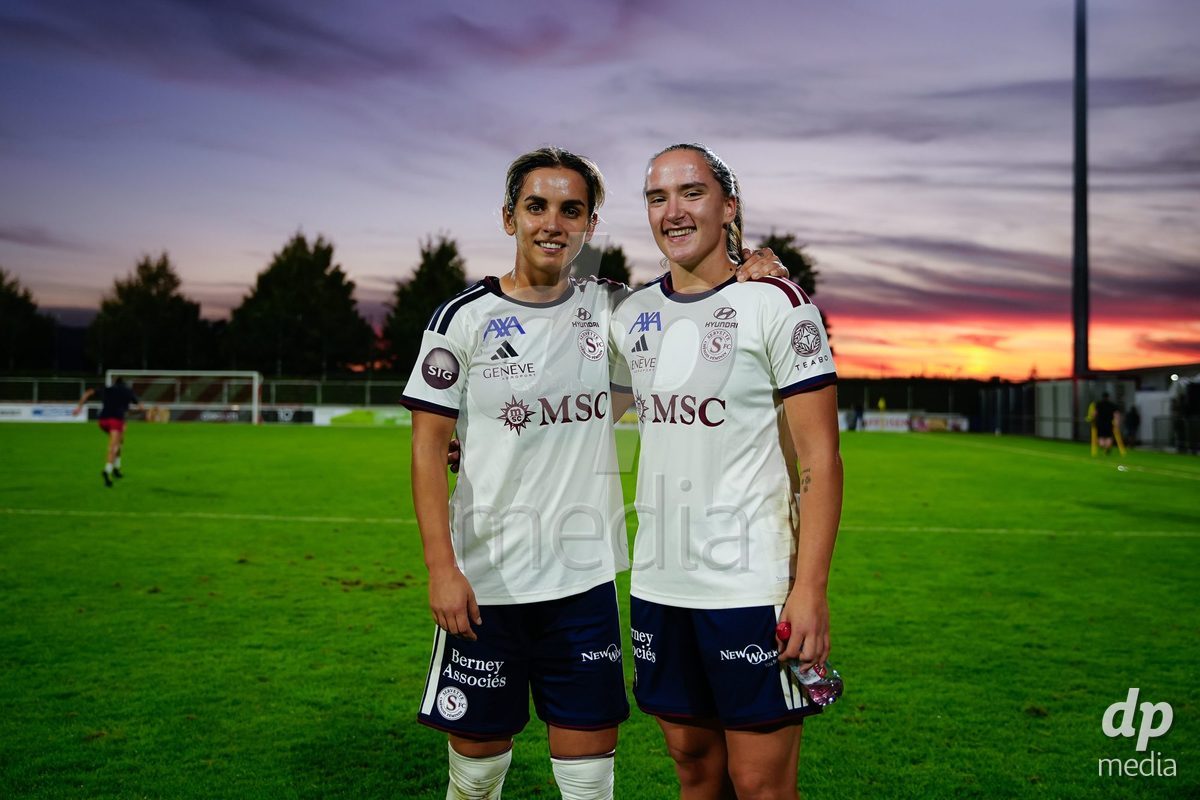 Rapperswil, Switzerland - September 12: Servette FC Chenois Feminin after winning the AXA Women's Super League match between FC Rapperswil-Jona and Servette FC Chenois Feminin at Stadion Grünfeld on September 12, 2026 in Rapperswil, Switzerland.