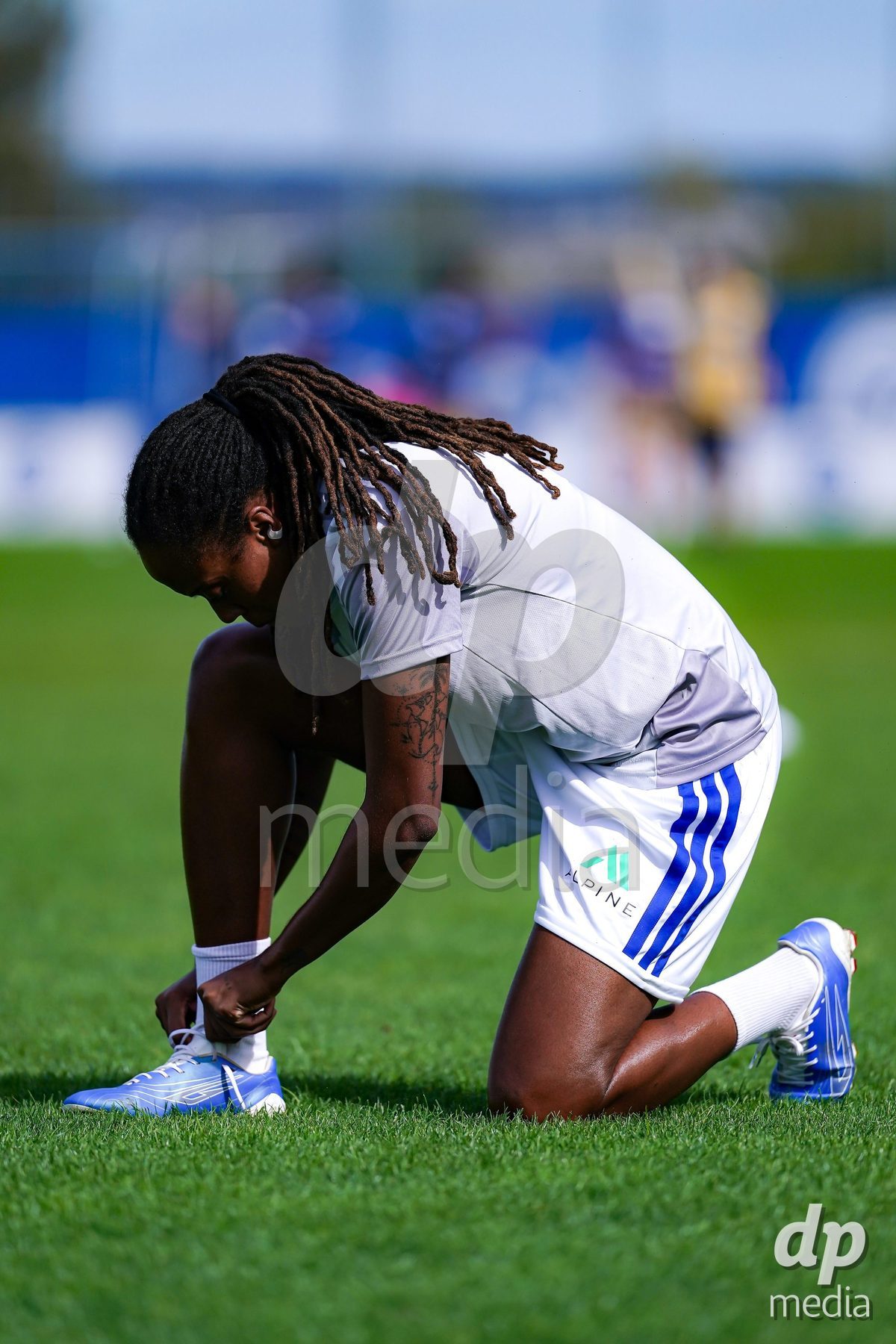 NIEDERHASLI, SWITZERLAND - September 13: Players of GC Frauenfussball warming up during the AXA Women's Super League match between GC Frauenfussball and FC Luzern at GC Campus on September 13, 2026 in Niederhasli, Switzerland.