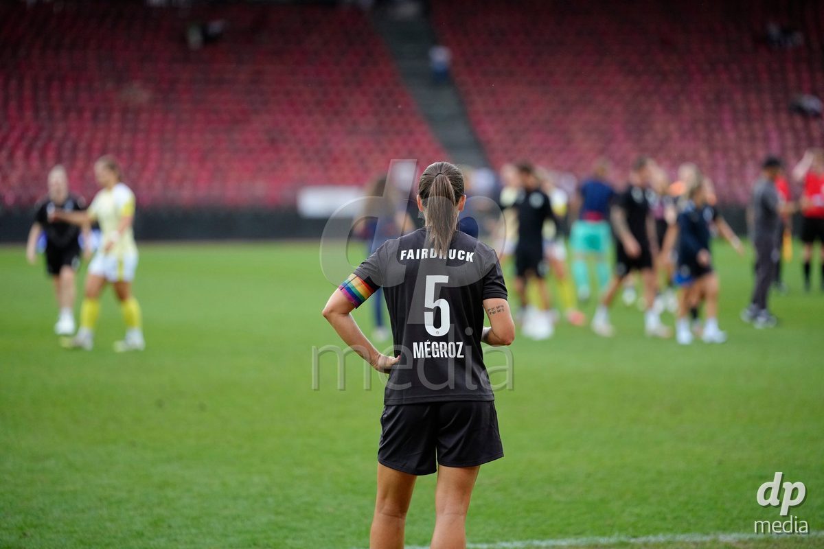 Zurich, Switzerland - September 13: Naomi Megroz of FC Zürich after the AXA Women's Super League match between FC Zurich and FC Basel 1893 at Stadion Letzigrund on September 13, 2026 in Zurich, Switzerland.