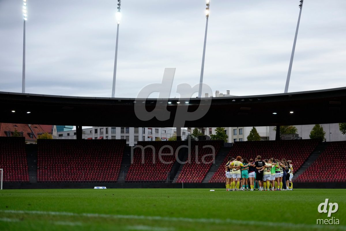 Zurich, Switzerland - September 13: Team of FC Basel 1893 together after the AXA Women's Super League match between FC Zurich and FC Basel 1893 at Stadion Letzigrund on September 13, 2026 in Zurich, Switzerland.