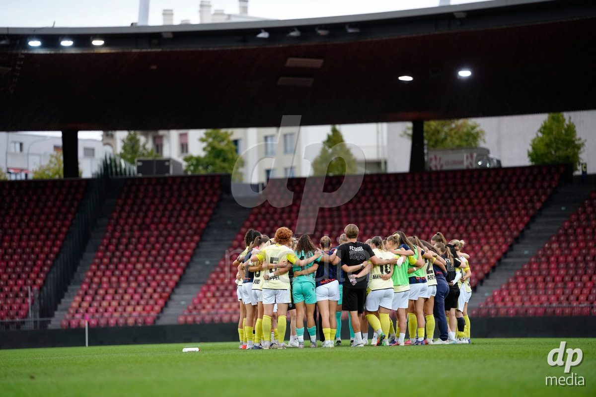 Zurich, Switzerland - September 13: Team of FC Basel 1893 together after the AXA Women's Super League match between FC Zurich and FC Basel 1893 at Stadion Letzigrund on September 13, 2026 in Zurich, Switzerland.