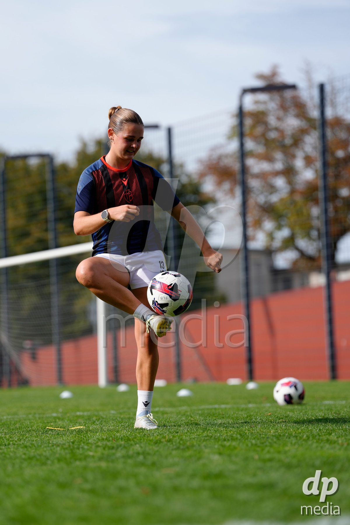 Zurich, Switzerland - September 13: Lena Bucher of FC Basel 1893 during warmup before the AXA Women's Super League match between FC Zurich and FC Basel 1893 at Stadion Letzigrund on September 13, 2026 in Zurich, Switzerland.