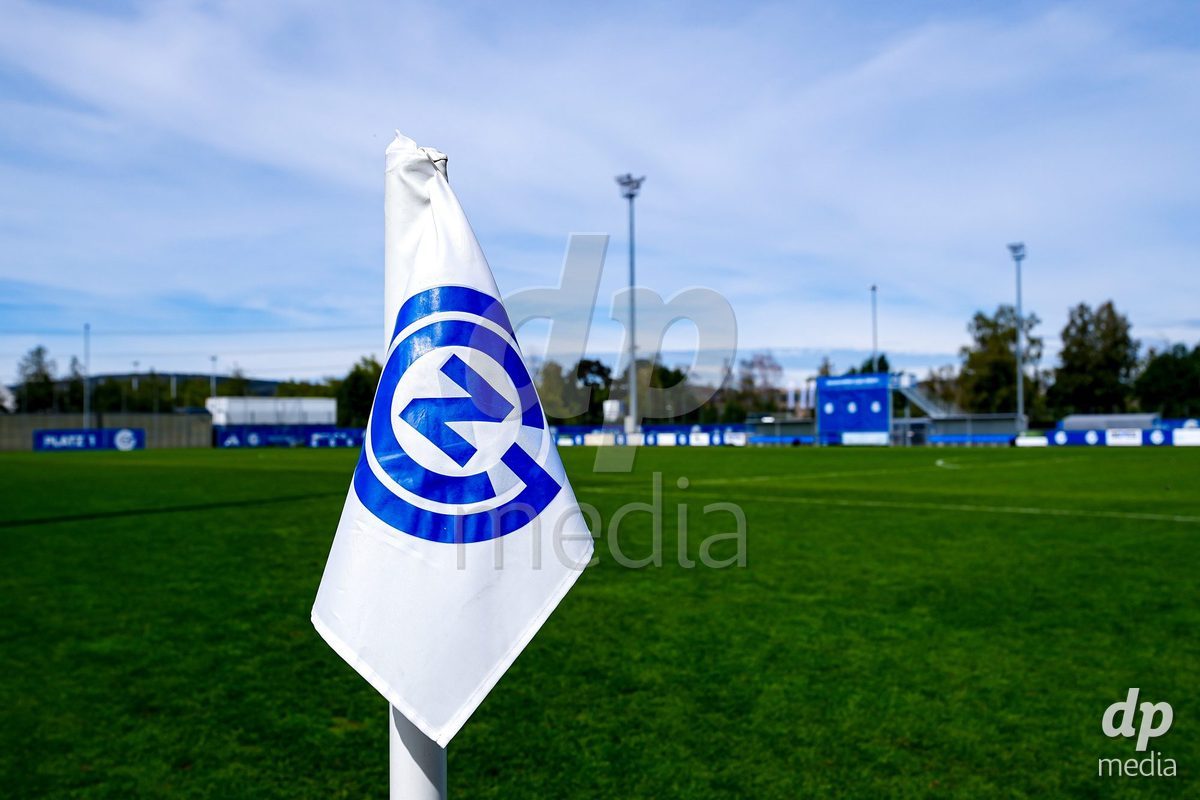 NIEDERHASLI, SWITZERLAND - September 13: Corner flag of GC Campus prior to the AXA Women's Super League match between GC Frauenfussball and FC Luzern at GC Campus on September 13, 2026 in Niederhasli, Switzerland.