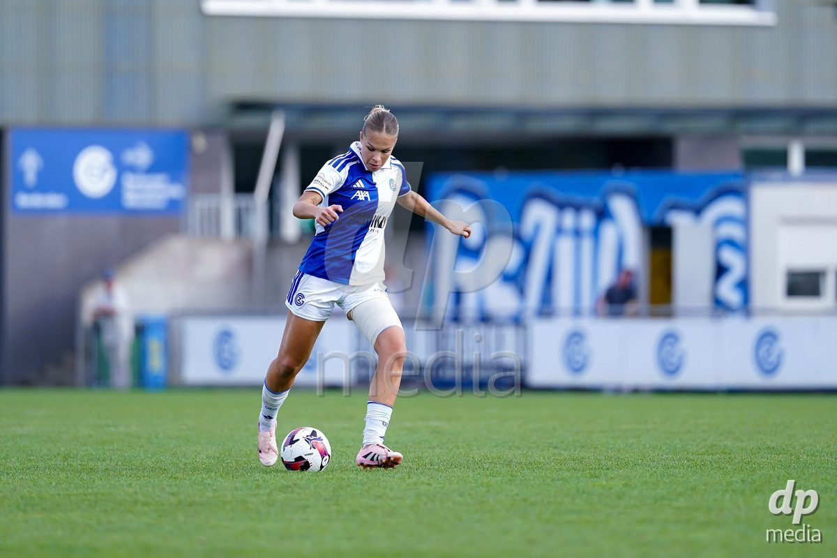 NIEDERHASLI, SWITZERLAND - September 13: Ella Ljustina of GC Frauenfussball in action during the AXA Women's Super League match between GC Frauenfussball and FC Luzern at GC Campus on September 13, 2026 in Niederhasli, Switzerland.