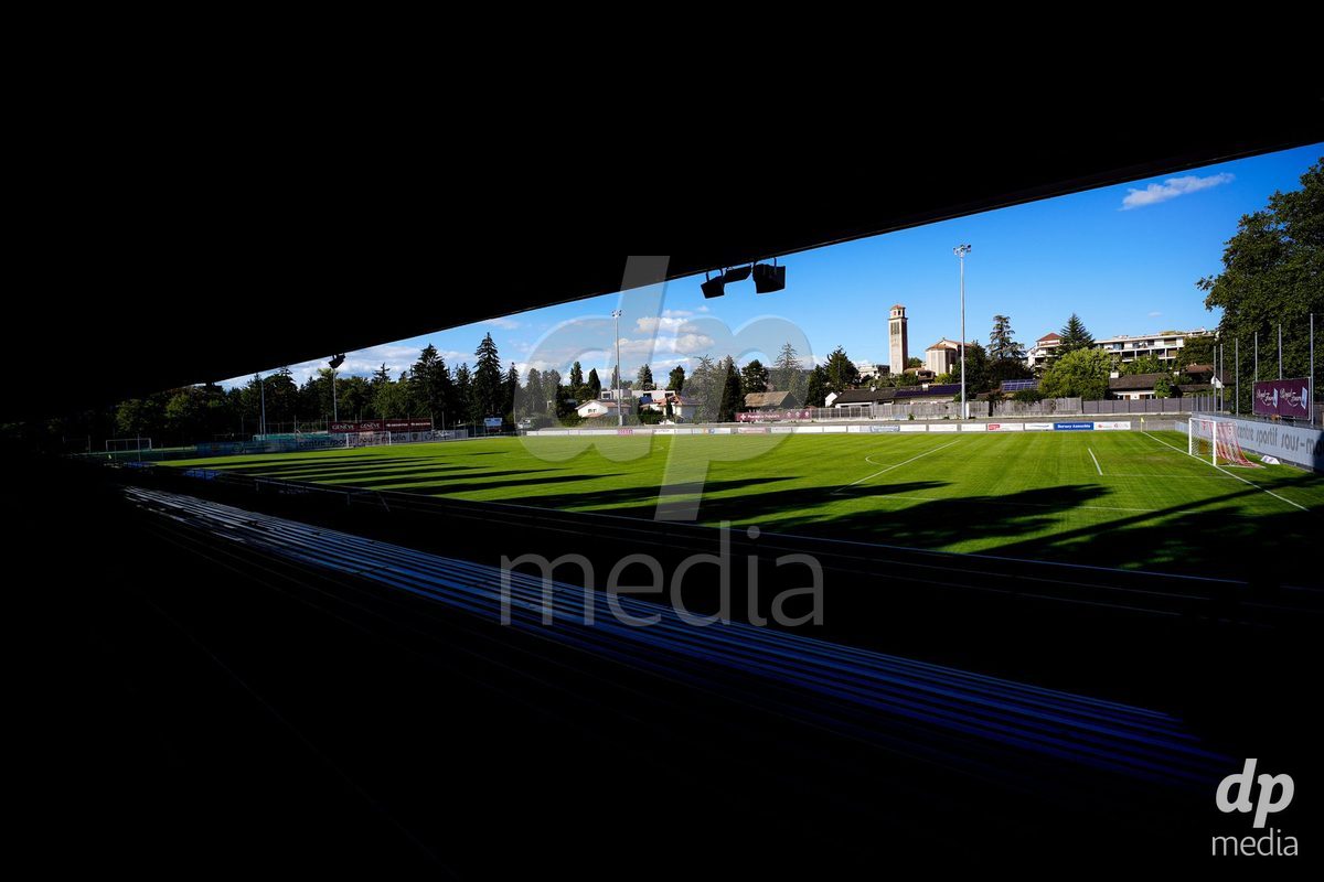 GENEVA, SWITZERLAND - SEPTEMBER 18: General view of Stade de Trois-Chene prior to the AXA Women's Super League match between Servette FC Chenois Feminin and FC Zurich at Stade de Trois-Chene on September 18, 2026 in Geneva, Switzerland.