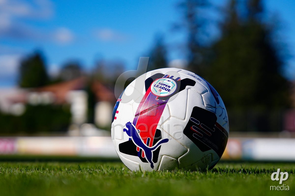 GENEVA, SWITZERLAND - SEPTEMBER 18:Official AXA Women's Super League match ball prior to the AXA Women's Super League match between Servette FC Chenois Feminin and FC Zurich at Stade de Trois-Chene on September 18, 2026 in Geneva, Switzerland.
