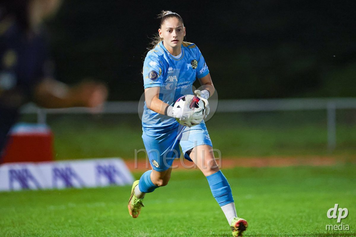 LUZERN, SWITZERLAND - SEPTEMBER 18: Lea Kramoviku (1, FC Luzern) during the AXA Women's Super League match between FC Luzern and FC Yverdon Women at Hubelmatt on September 18, 2026 in Luzern, Switzerland.