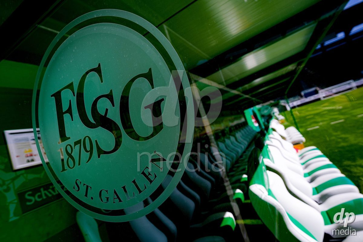 ST. GALLEN, SWITZERLAND - SEPTEMBER 19: Benches of Berit Sitterstadion prior to the AXA Women's Super League match between FC St. Gallen 1879 and GC Frauenfussball at Berit Sitterstadion on September 19, 2026 in St. Gallen, Switzerland.