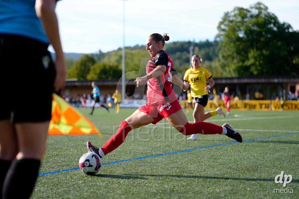 AARAU, SWITZERLAND - SEPTEMBER 19: Rebecca Anne Storr of FC Aarau Frauen during the AXA Women's Super League match between FC Aarau Frauen and BSC YB Frauen at Sportanlage Schachen on September 19, 2026 in Aarau, Switzerland.