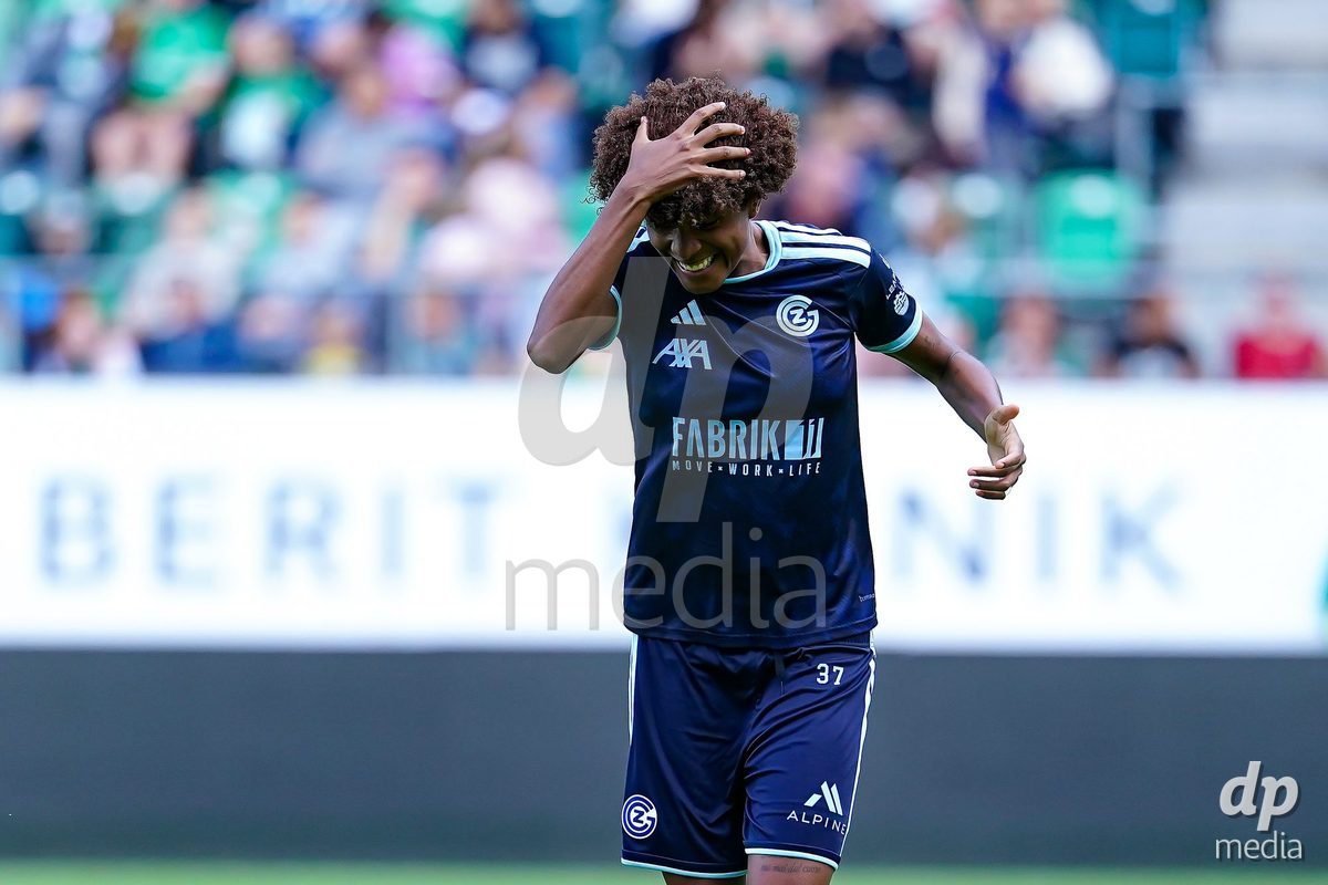 ST. GALLEN, SWITZERLAND - SEPTEMBER 19: Sury Lamontana of GC Frauenfussball celebrating after scoring teams second goal during the AXA Women's Super League match between FC St. Gallen 1879 and GC Frauenfussball at Berit Sitterstadion on September 19, 2026 in St. Gallen, Switzerland.