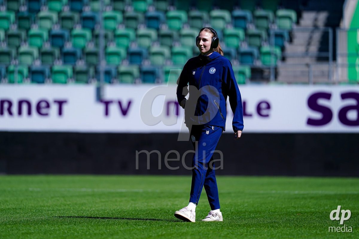 ST. GALLEN, SWITZERLAND - SEPTEMBER 19: Players of GC Frauenfussball arrival during the AXA Women's Super League match between FC St. Gallen 1879 and GC Frauenfussball at Berit Sitterstadion on September 19, 2026 in St. Gallen, Switzerland.