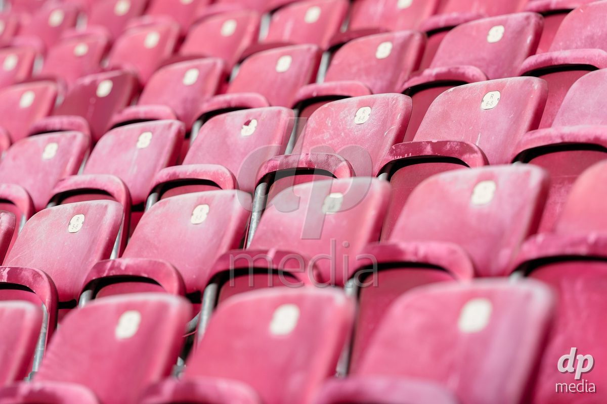 GENEVA, SWITZERLAND - SEPTEMBER 23: View inside the Stade before the UEFA Women's Champions League match between Servette FC Chenois Feminin and OL Lyonnes at Stade de Geneve on September 23, 2026 in Geneva, Switzerland.