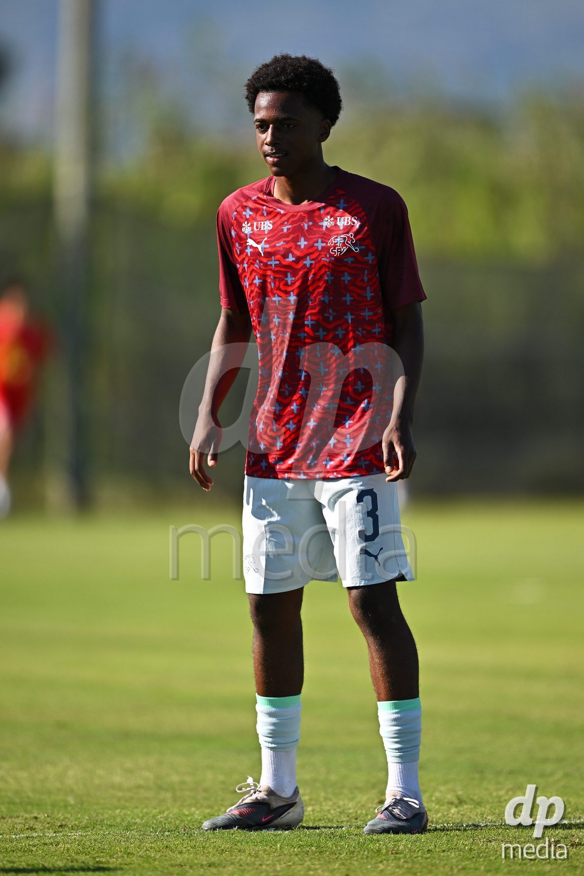 OLIVA NOVA, SPAIN - SEPTEMBER 23: Ikomi, Aaron of Switzerland during the International Friendly match between Switzerland U17 and Wales U17 at Oliva Nova Sports Center on September 23, 2026 in Oliva Nova, Spain.