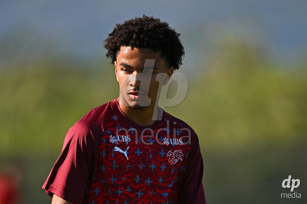 OLIVA NOVA, SPAIN - SEPTEMBER 23: Stifani, Nolaan of Switzerland during the International Friendly match between Switzerland U17 and Wales U17 at Oliva Nova Sports Center on September 23, 2026 in Oliva Nova, Spain.