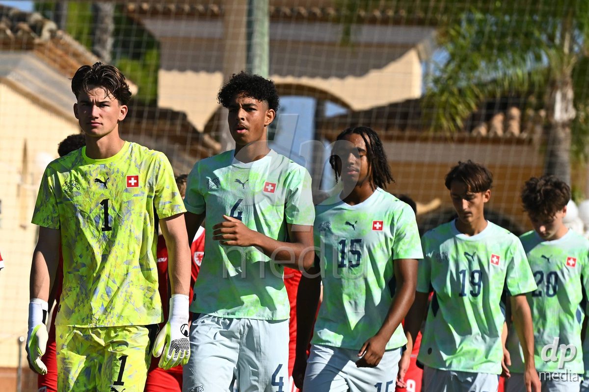 OLIVA NOVA, SPAIN - SEPTEMBER 23: the International Friendly match between Switzerland U17 and Wales U17 at Oliva Nova Sports Center on September 23, 2026 in Oliva Nova, Spain.