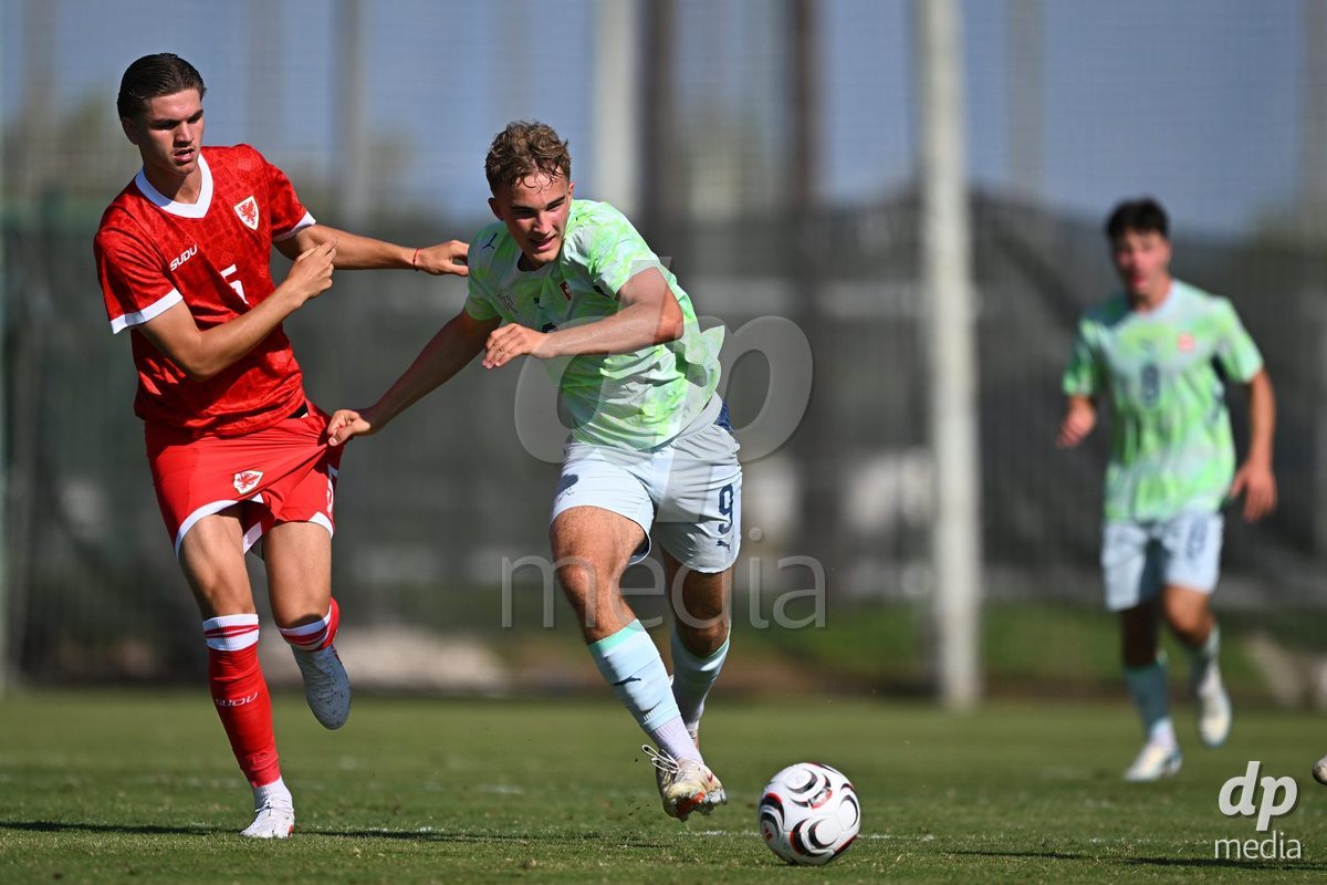 OLIVA NOVA, SPAIN - SEPTEMBER 23: Cavka, Niko of Switzerland during the International Friendly match between Switzerland U17 and Wales U17 at Oliva Nova Sports Center on September 23, 2026 in Oliva Nova, Spain.