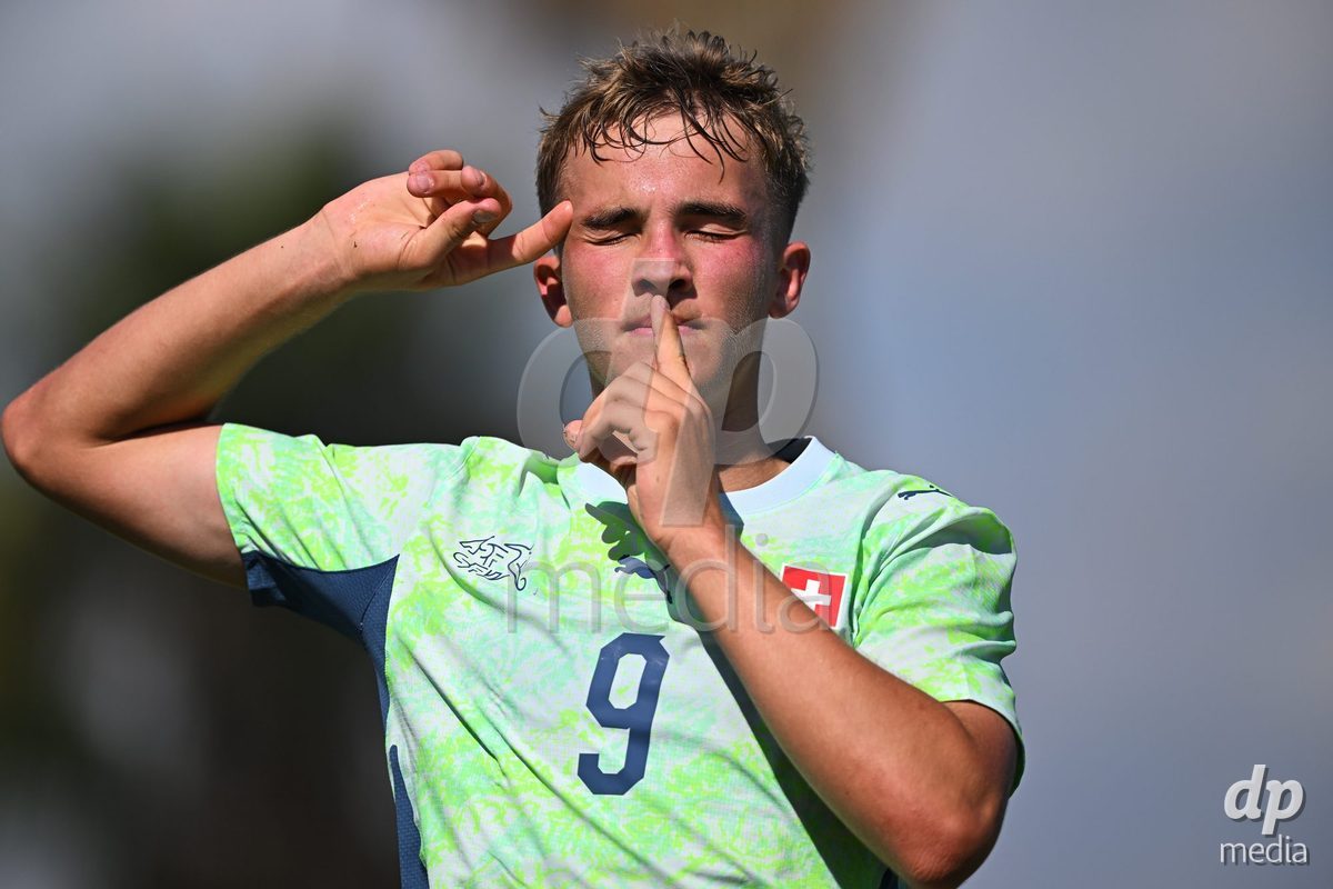 OLIVA NOVA, SPAIN - SEPTEMBER 23: Cavka, Niko of Switzerland during the International Friendly match between Switzerland U17 and Wales U17 at Oliva Nova Sports Center on September 23, 2026 in Oliva Nova, Spain.