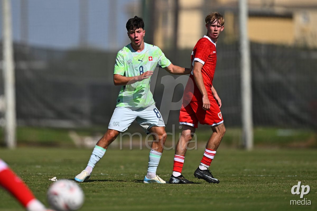 OLIVA NOVA, SPAIN - SEPTEMBER 23: Cottiati, Maceo of Switzerland during the International Friendly match between Switzerland U17 and Wales U17 at Oliva Nova Sports Center on September 23, 2026 in Oliva Nova, Spain.
