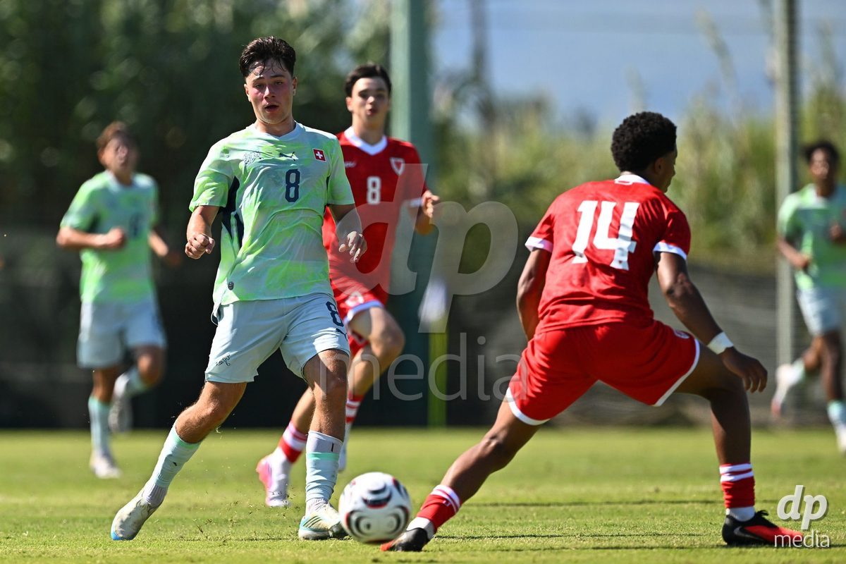 OLIVA NOVA, SPAIN - SEPTEMBER 23: Cottiati, Maceo of Switzerland during the International Friendly match between Switzerland U17 and Wales U17 at Oliva Nova Sports Center on September 23, 2026 in Oliva Nova, Spain.