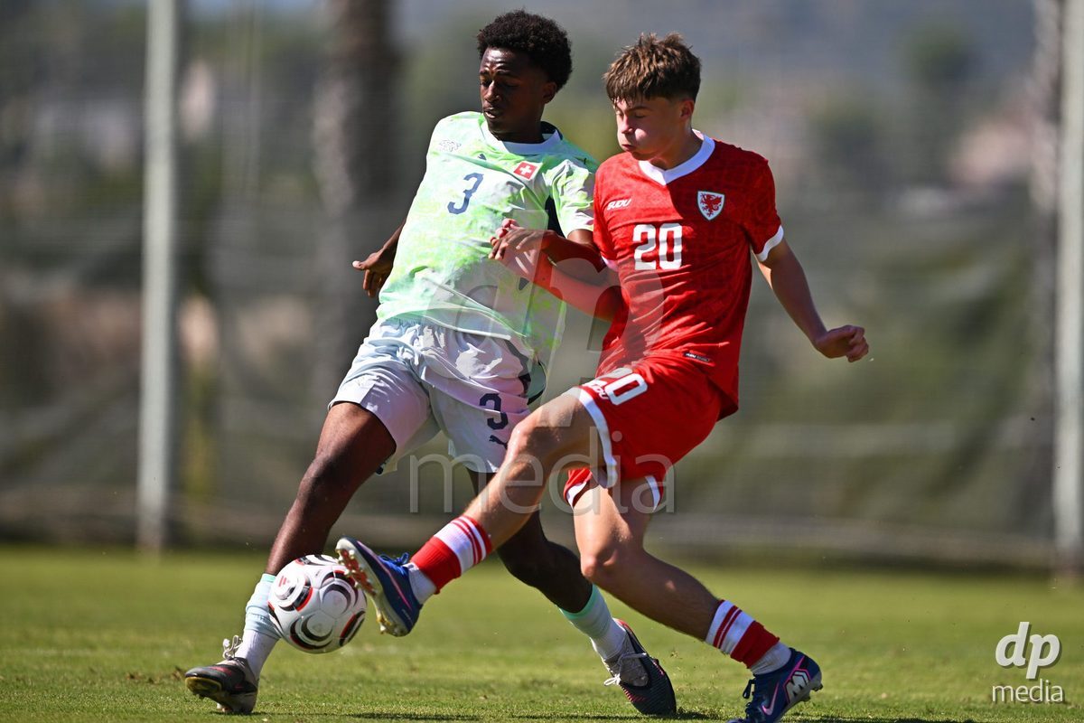 OLIVA NOVA, SPAIN - SEPTEMBER 23: Ikomi, Aaron of Switzerland during the International Friendly match between Switzerland U17 and Wales U17 at Oliva Nova Sports Center on September 23, 2026 in Oliva Nova, Spain.