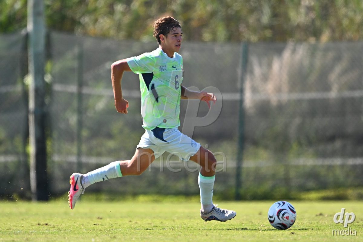 OLIVA NOVA, SPAIN - SEPTEMBER 23: Züger, Niklas of Switzerland during the International Friendly match between Switzerland U17 and Wales U17 at Oliva Nova Sports Center on September 23, 2026 in Oliva Nova, Spain.