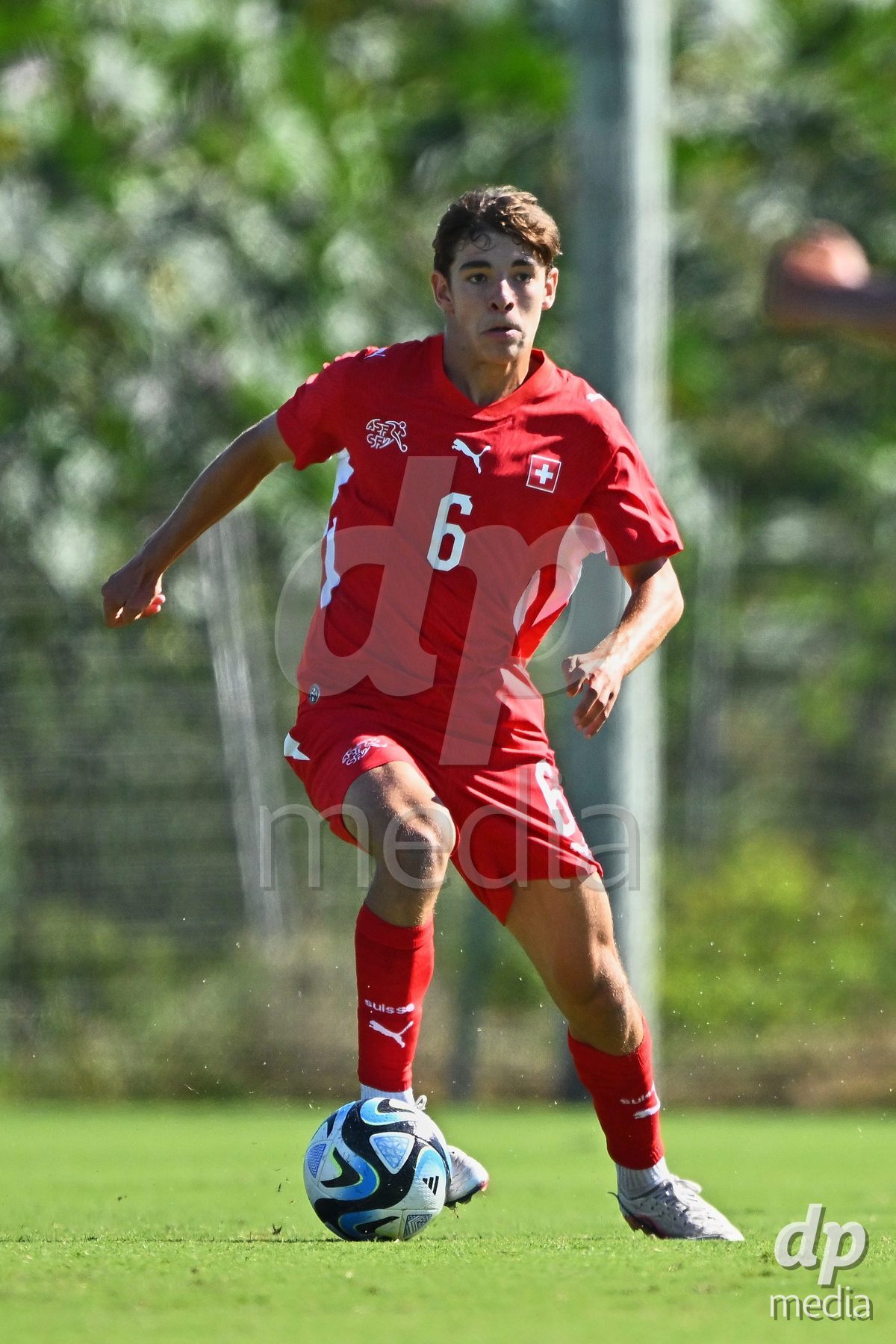 OLIVA NOVA, SPAIN - SEPTEMBER 25: Niklas Züger of Switzerland during the International Friendly match between Northern Ireland U17 and Switzerland U17 at Oliva Nova Sports Center on September 25, 2026 in Oliva Nova, Spain.