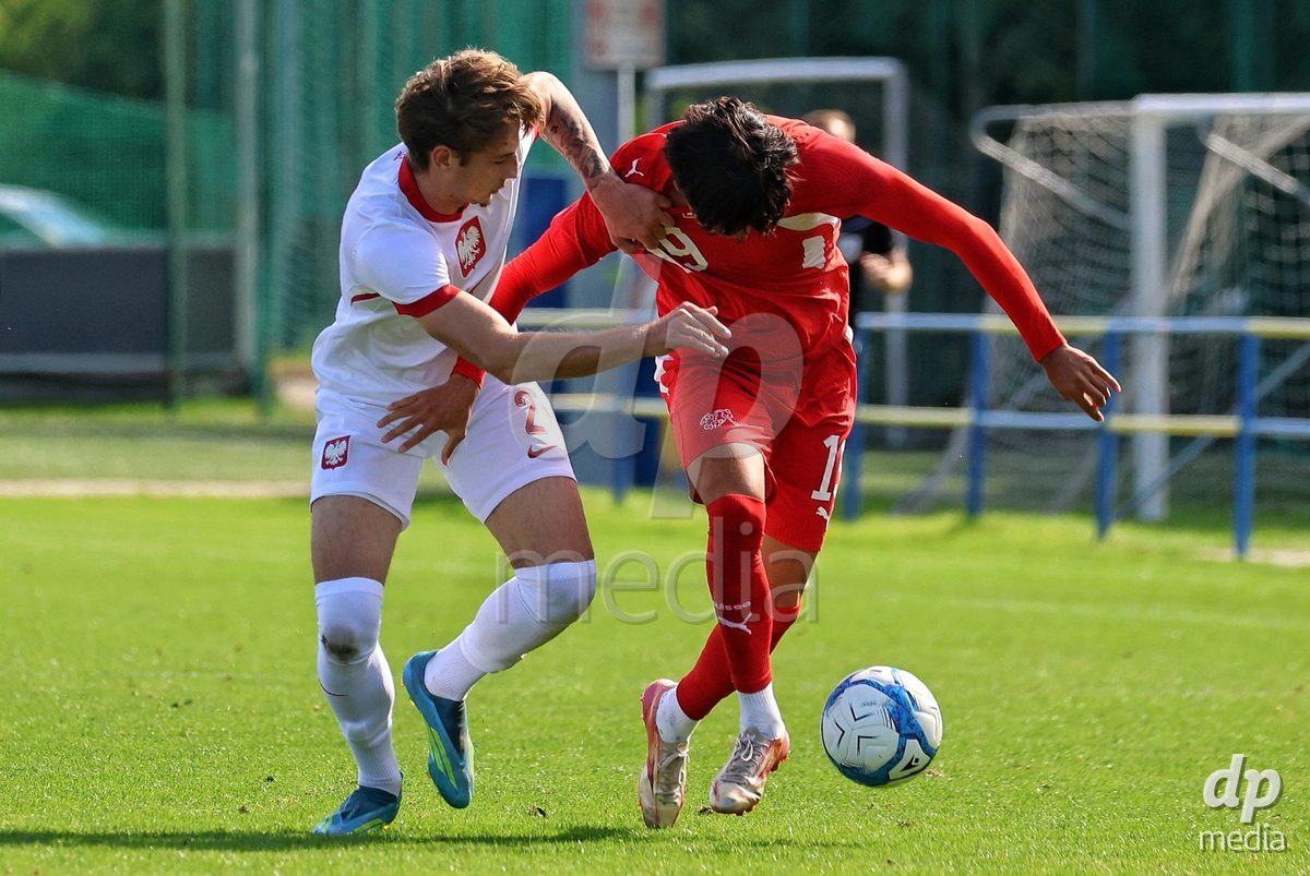DUNAJSKA LUZNA, SLOVAKIA - SEPTEMBER 25: Norbu Lhakpa 19 the International Friendly football match between Switzerland U19 and Poland U19 on September 25, 2026 in Dunajska Luzna, Slovakia.