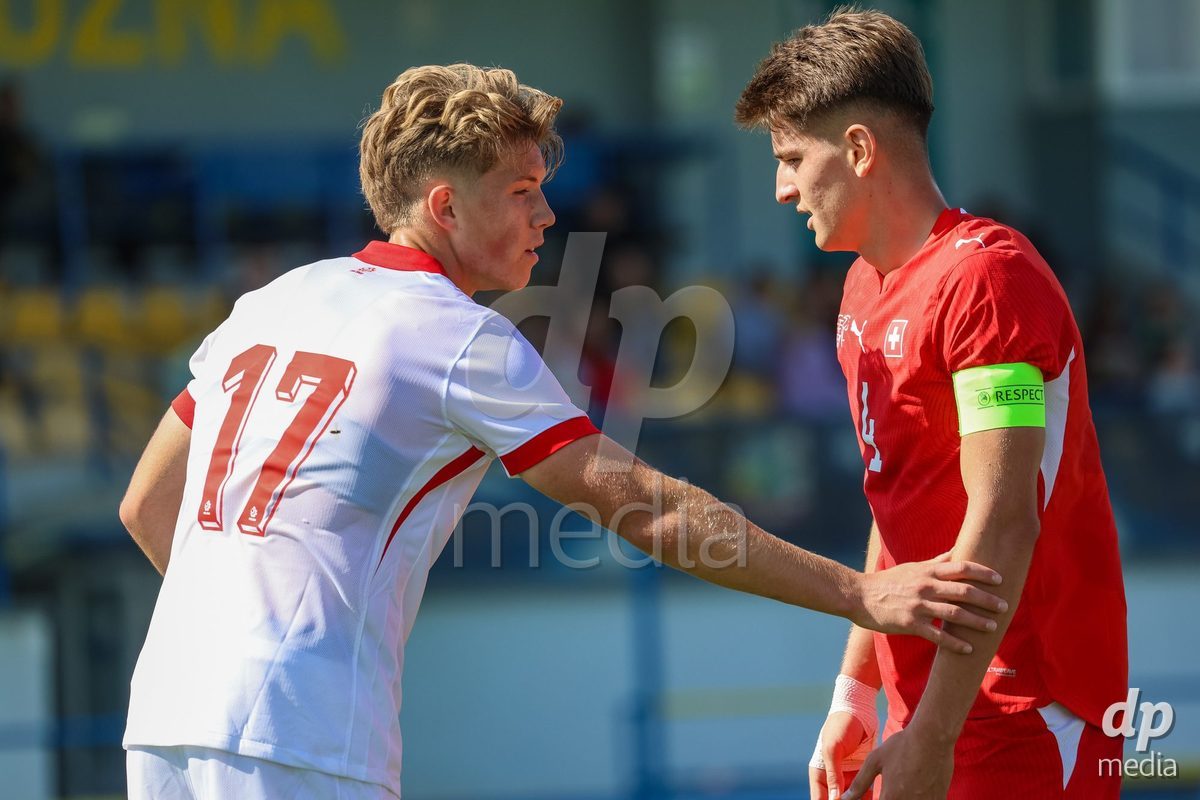 DUNAJSKA LUZNA, SLOVAKIA - SEPTEMBER 25:   Erblin Sadikaj the International Friendly football match between Switzerland U19 and Poland U19 on September 25, 2026 in Dunajska Luzna, Slovakia.