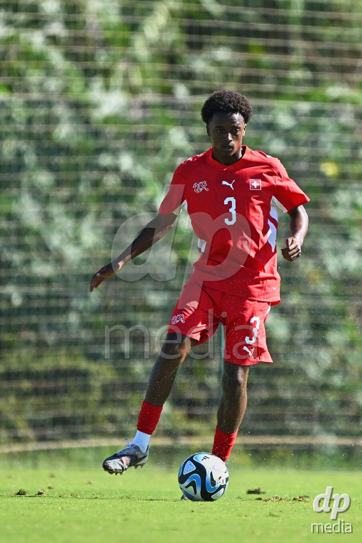 OLIVA NOVA, SPAIN - SEPTEMBER 25: Aaron Ikomi of Switzerland during the International Friendly match between Northern Ireland U17 and Switzerland U17 at Oliva Nova Sports Center on September 25, 2026 in Oliva Nova, Spain.