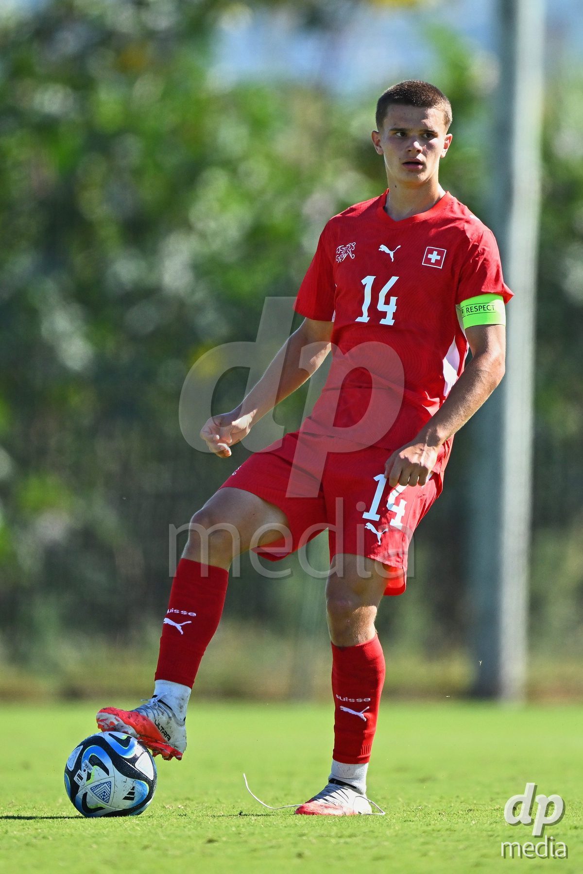 OLIVA NOVA, SPAIN - SEPTEMBER 25: Ivan Ivelj of Switzerland during the International Friendly match between Northern Ireland U17 and Switzerland U17 at Oliva Nova Sports Center on September 25, 2026 in Oliva Nova, Spain.