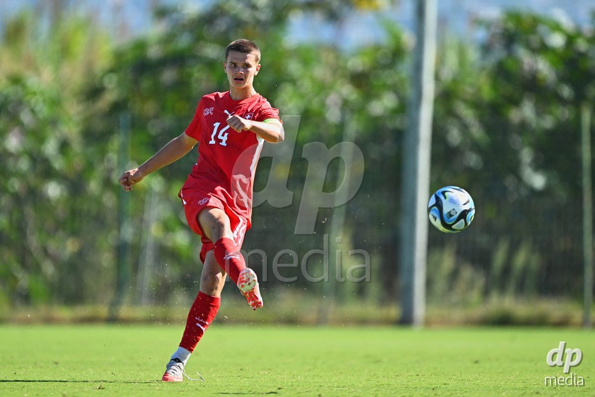OLIVA NOVA, SPAIN - SEPTEMBER 25: Ivan Ivelj of Switzerland during the International Friendly match between Northern Ireland U17 and Switzerland U17 at Oliva Nova Sports Center on September 25, 2026 in Oliva Nova, Spain.