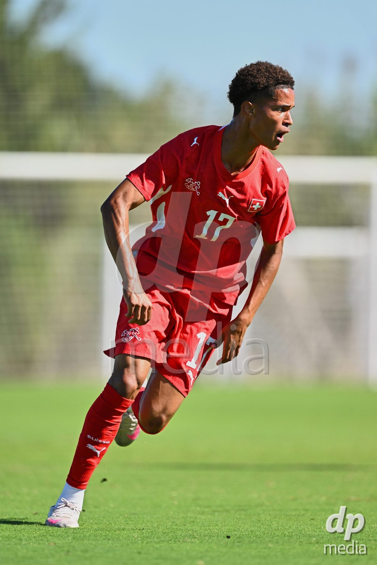 OLIVA NOVA, SPAIN - SEPTEMBER 25: Kyle Kurt of Switzerland during the International Friendly match between Northern Ireland U17 and Switzerland U17 at Oliva Nova Sports Center on September 25, 2026 in Oliva Nova, Spain.