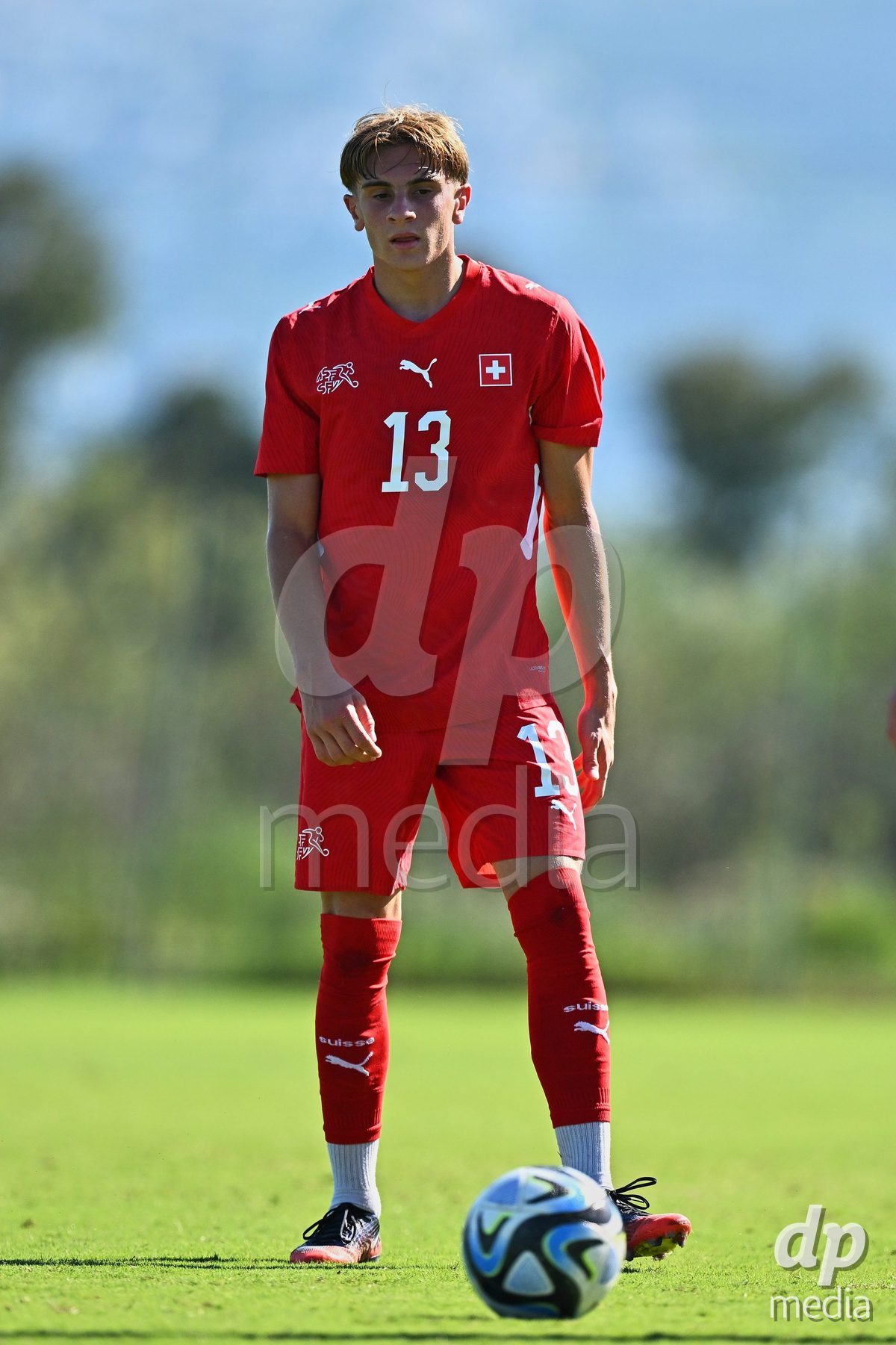 OLIVA NOVA, SPAIN - SEPTEMBER 25: Timothy Zanovello of Switzerland during the International Friendly match between Northern Ireland U17 and Switzerland U17 at Oliva Nova Sports Center on September 25, 2026 in Oliva Nova, Spain.