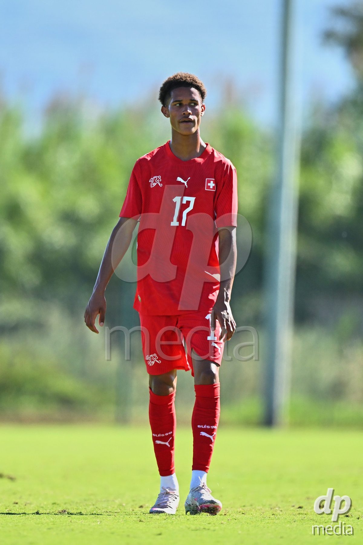 OLIVA NOVA, SPAIN - SEPTEMBER 25: Kyle Kurt of Switzerland during the International Friendly match between Northern Ireland U17 and Switzerland U17 at Oliva Nova Sports Center on September 25, 2026 in Oliva Nova, Spain.