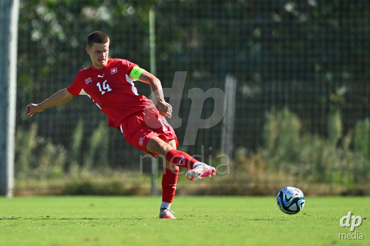OLIVA NOVA, SPAIN - SEPTEMBER 25: Ivan Ivelj of Switzerland during the International Friendly match between Northern Ireland U17 and Switzerland U17 at Oliva Nova Sports Center on September 25, 2026 in Oliva Nova, Spain.