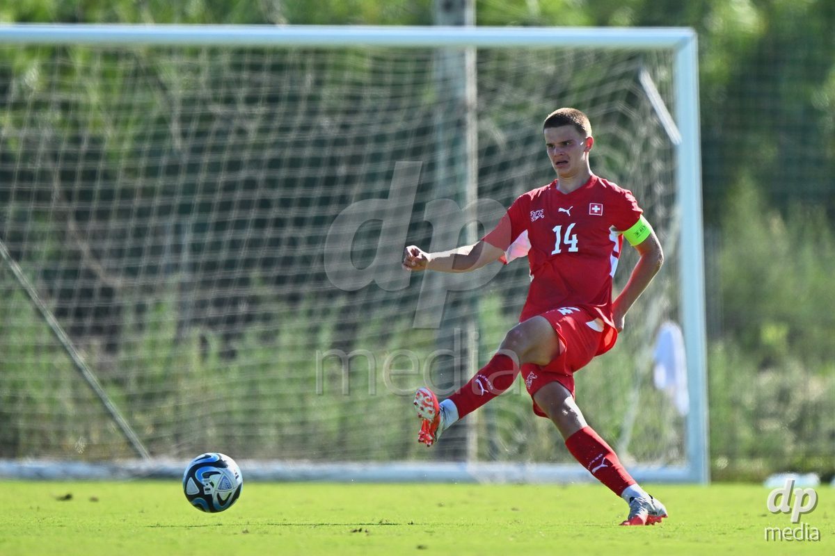 OLIVA NOVA, SPAIN - SEPTEMBER 25: Ivan Ivelj of Switzerland during the International Friendly match between Northern Ireland U17 and Switzerland U17 at Oliva Nova Sports Center on September 25, 2026 in Oliva Nova, Spain.