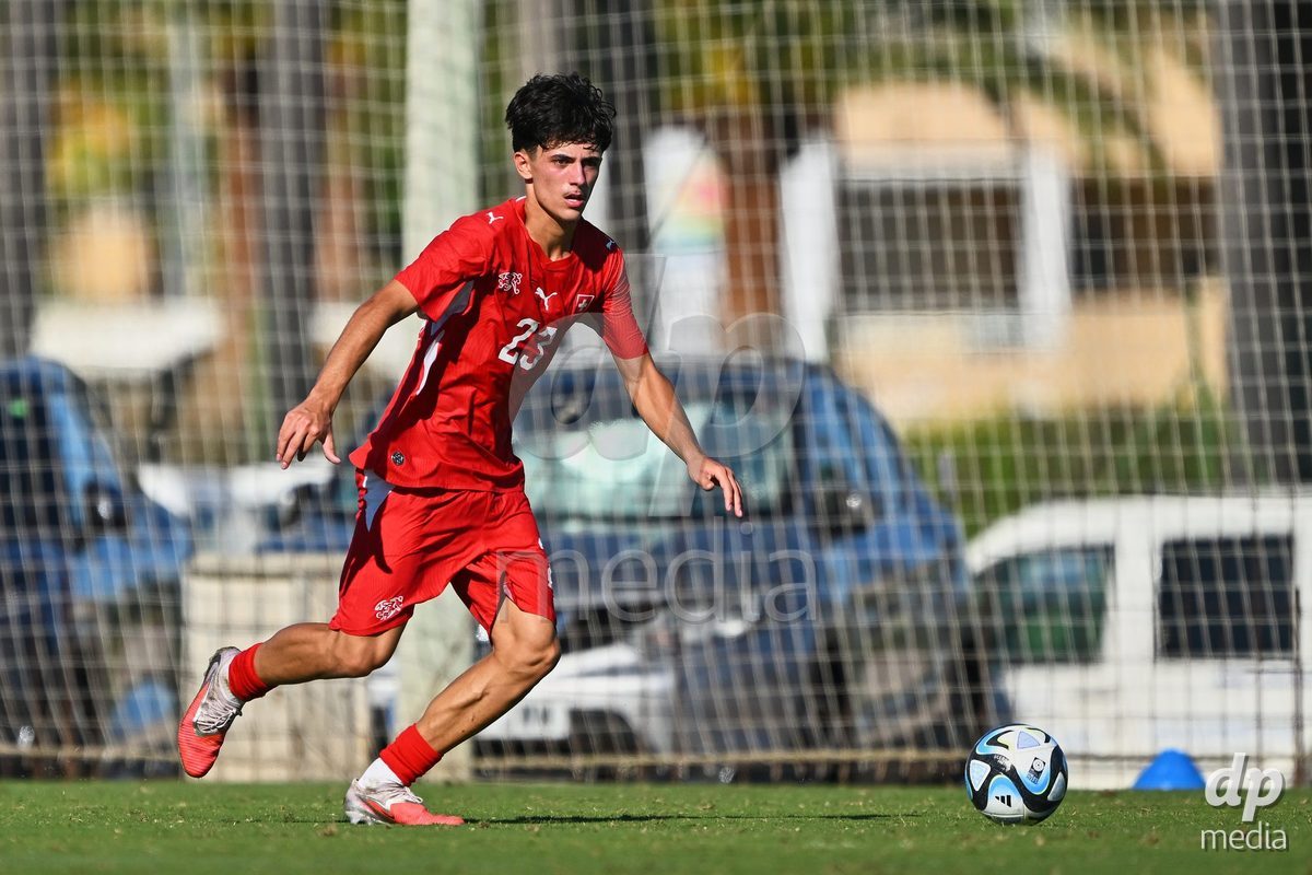 OLIVA NOVA, SPAIN - SEPTEMBER 25: Romeo Mijic of Switzerland during the International Friendly match between Northern Ireland U17 and Switzerland U17 at Oliva Nova Sports Center on September 25, 2026 in Oliva Nova, Spain.