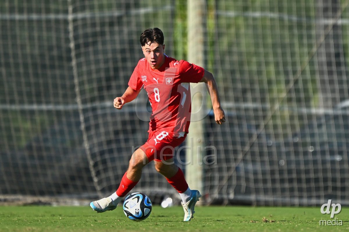 OLIVA NOVA, SPAIN - SEPTEMBER 25: Maceo Cottiati of Switzerland during the International Friendly match between Northern Ireland U17 and Switzerland U17 at Oliva Nova Sports Center on September 25, 2026 in Oliva Nova, Spain.
